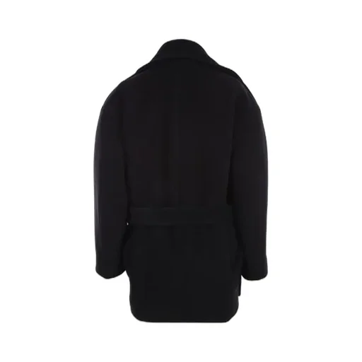 Saint Laurent Zip-Up Belted Coat