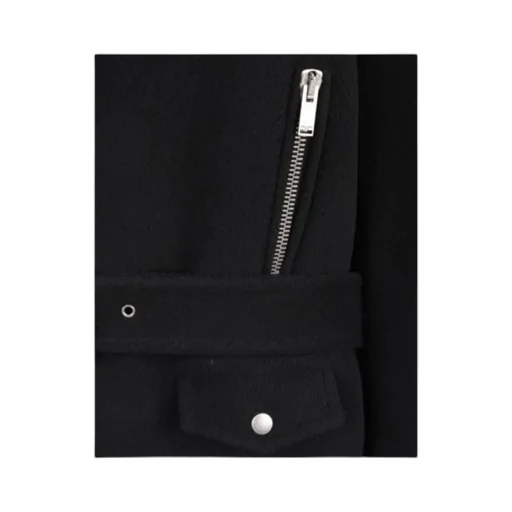 Saint Laurent Zip-Up Belted Coat