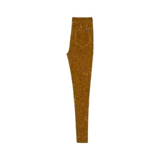 Saint Laurent Velvet Straight Leg Trousers
