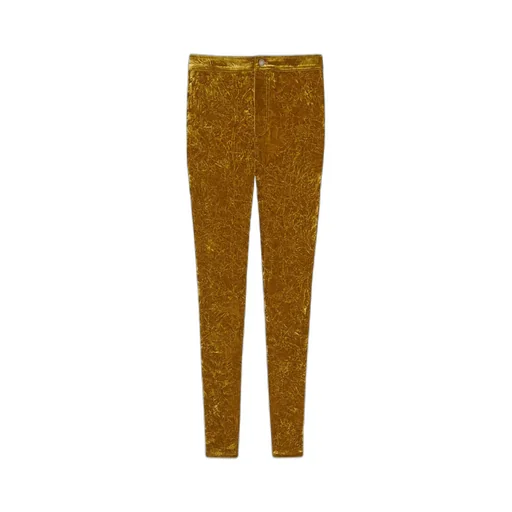 Saint Laurent Velvet Straight Leg Trousers