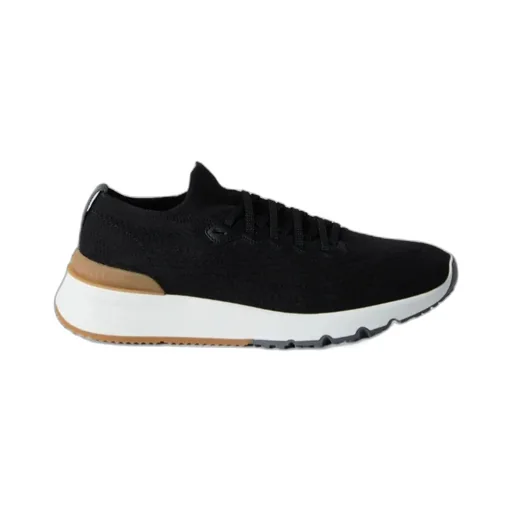 Brunello Cucinelli Knitted Lace-Up Sneakers