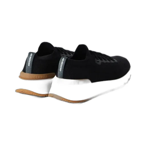 Brunello Cucinelli Knitted Lace-Up Sneakers