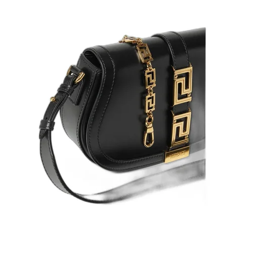 Versace Greca Fold-Over Crossbody Bag
