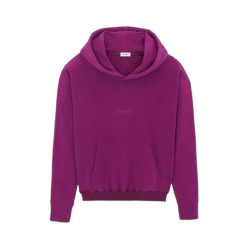 Saint Laurent Logo Embroidered Long-Sleeved Hoodie