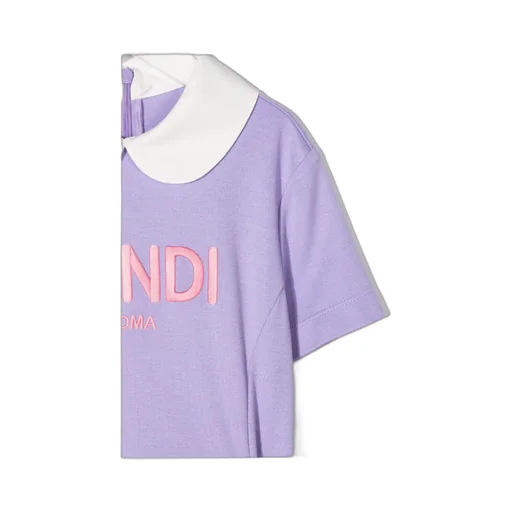 Logo-Print Ruffle-Detail Dress