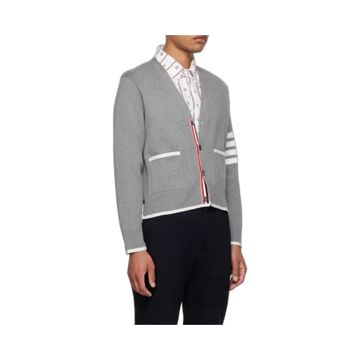 Thom Browne 4-Bar Striped Buttoned Cardigan