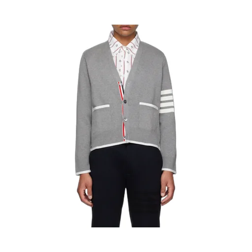 Thom Browne 4-Bar Striped Buttoned Cardigan