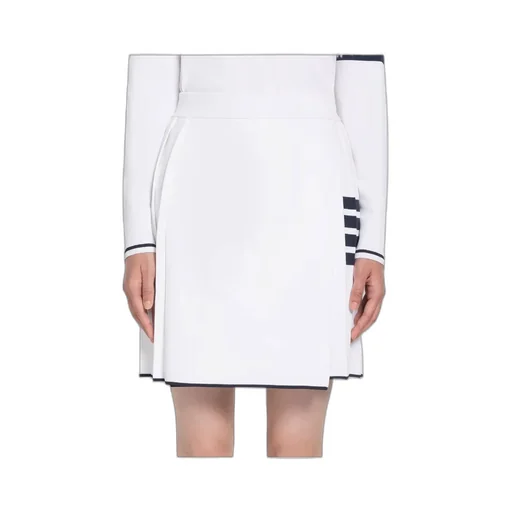 Thom Browne 4-Bar High Waist Pleated Skirt