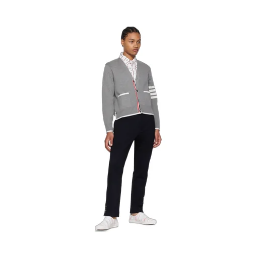 Thom Browne 4-Bar Striped Buttoned Cardigan