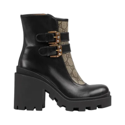 Gg Supreme Buckle Ankle Boots