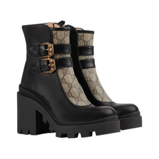 Gg Supreme Buckle Ankle Boots