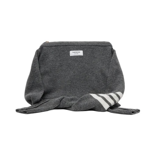Thom Browne 4-Bar Striped Zipped Crossbody Bag
