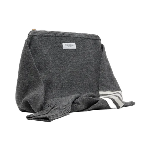 Thom Browne 4-Bar Striped Zipped Crossbody Bag