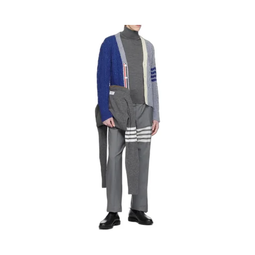 Thom Browne 4-Bar Striped Zipped Crossbody Bag