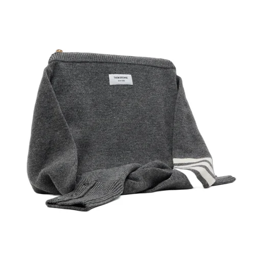 Thom Browne 4-Bar Striped Zipped Crossbody Bag