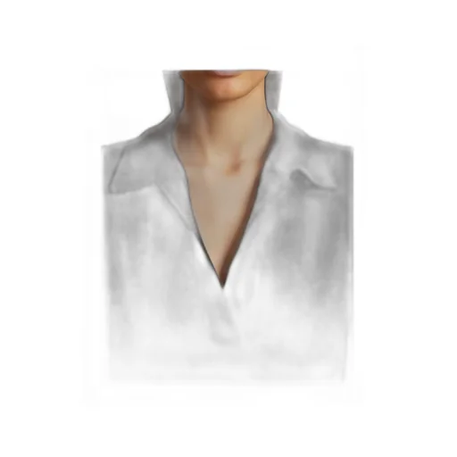 Khaite Jo Short-Sleeved Plunging V-Neck Polo Top