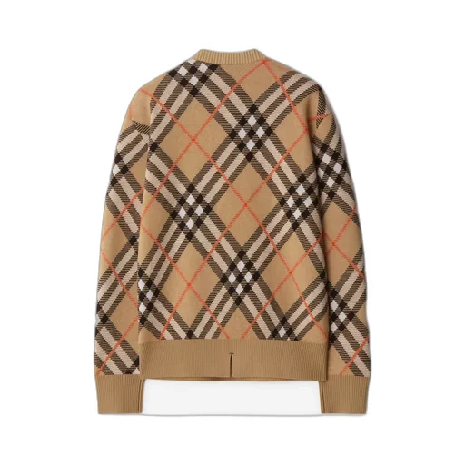 Burberry Nova Check Long-Sleeved Crewnecck Jumper