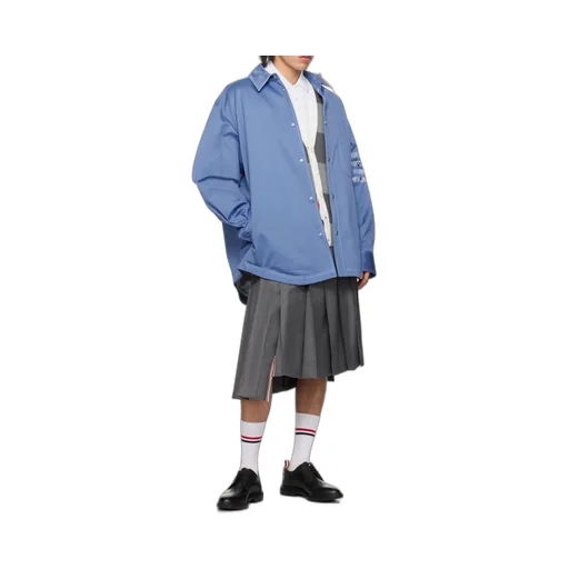 Thom Browne Pleated High-Low Hem Skirt