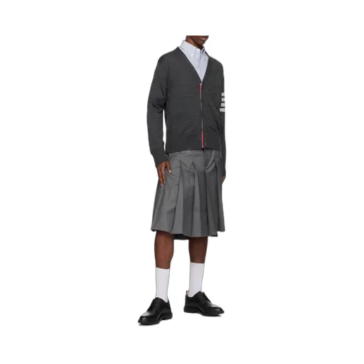 Thom Browne Pleated High-Low Hem Skirt