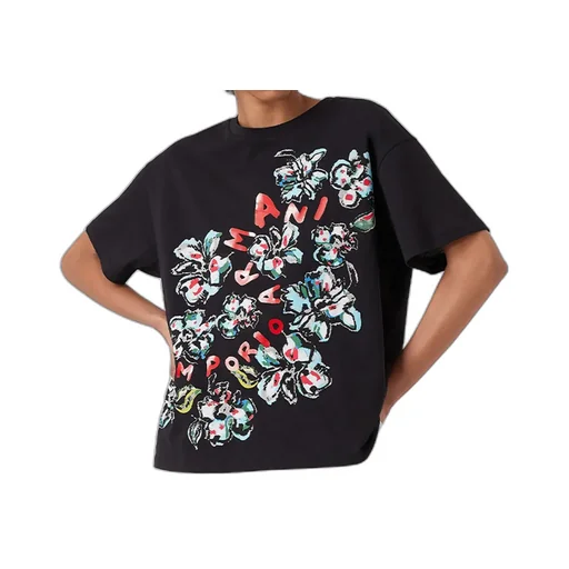 Round-Necked Flower T-Shirt