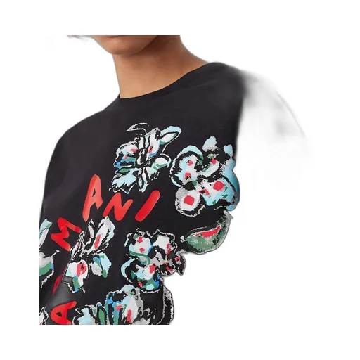 Round-Necked Flower T-Shirt