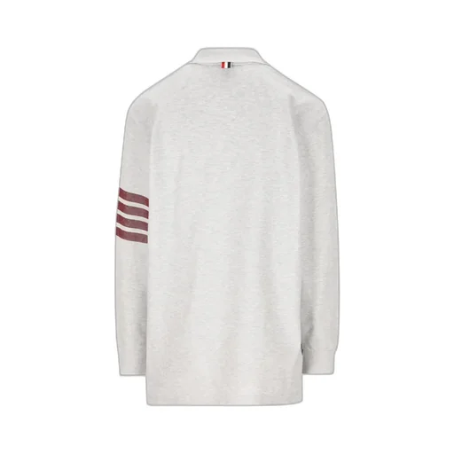 Thom Browne Stripe-Detailed Long-Sleeved Polo Shirt