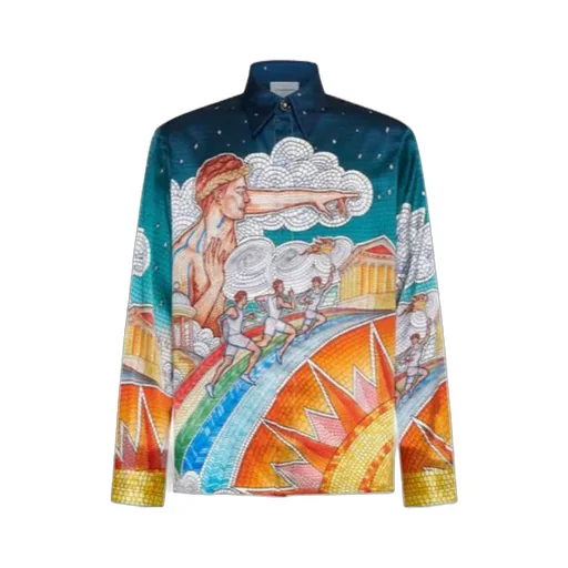 Casablanca Graphic Printed Satin Shirt