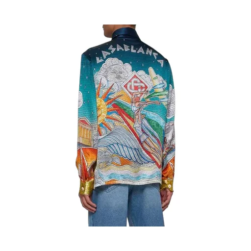 Casablanca Graphic Printed Satin Shirt