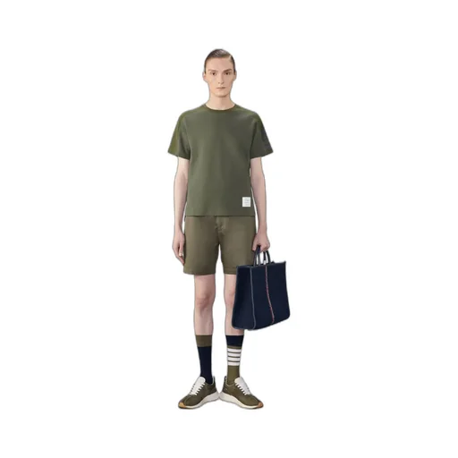 Thom Browne 4-Bar Stripe Crewneck T-Shirt