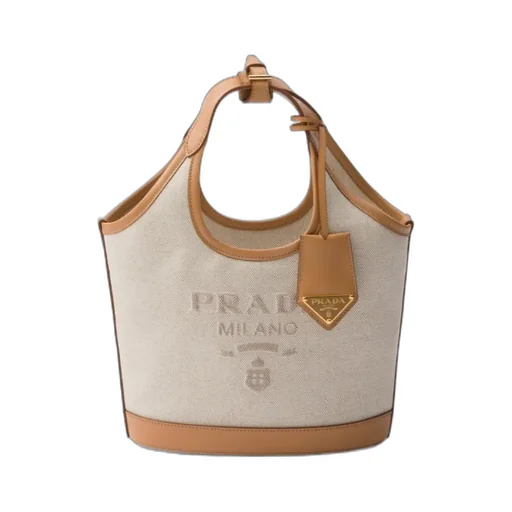 Prada Logo Print Mini Bucket Bag