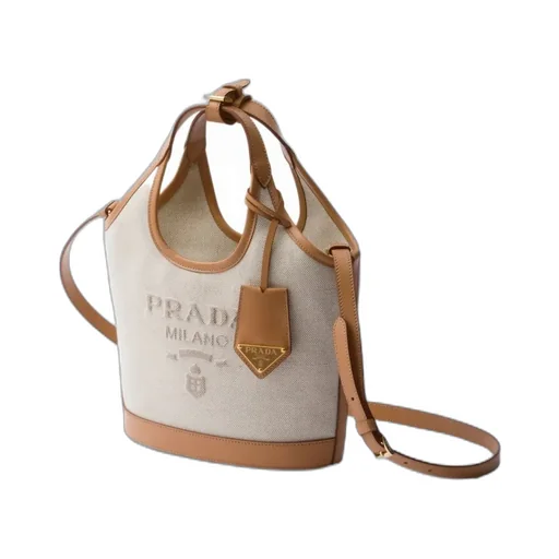 Prada Logo Print Mini Bucket Bag
