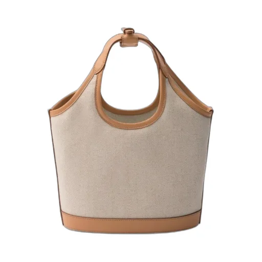Prada Logo Print Mini Bucket Bag