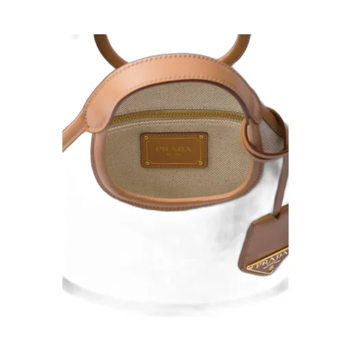 Prada Logo Print Mini Bucket Bag