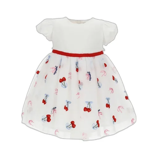 Cherry-Print Short-Sleeve Dress