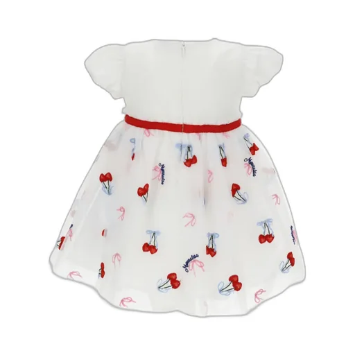 Cherry-Print Short-Sleeve Dress