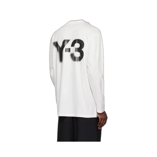 Y-3 Logo Printed Long Sleeved T-Shirt