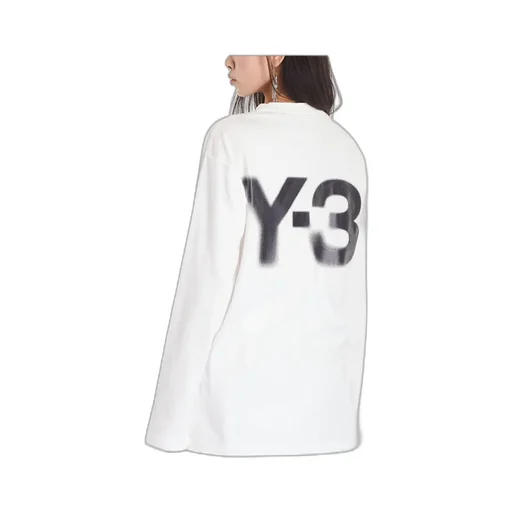 Y-3 Logo Printed Long Sleeved T-Shirt