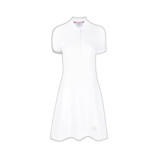 Thom Browne Pique Flared Short-Sleeved Tennis Dress