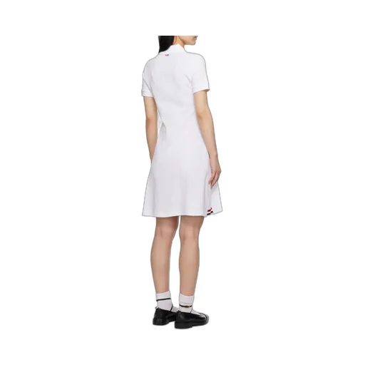 Thom Browne Pique Flared Short-Sleeved Tennis Dress