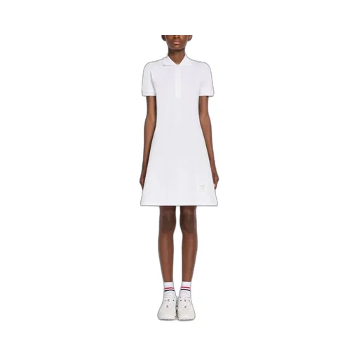 Thom Browne Pique Flared Short-Sleeved Tennis Dress