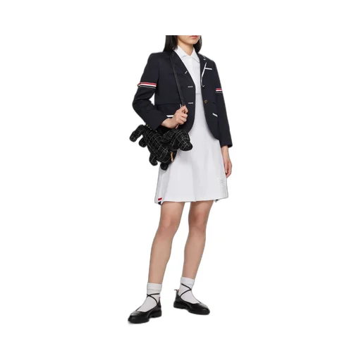 Thom Browne Pique Flared Short-Sleeved Tennis Dress