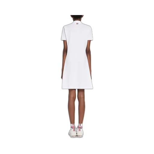 Thom Browne Pique Flared Short-Sleeved Tennis Dress