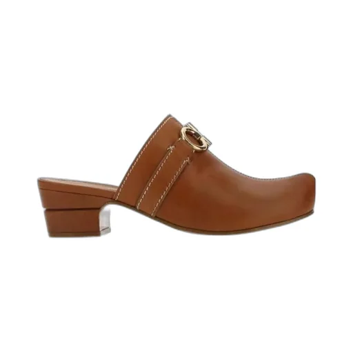 Salvatore Ferragamo Logo Plaque Mules