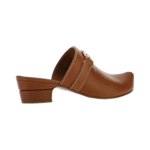 Salvatore Ferragamo Logo Plaque Mules