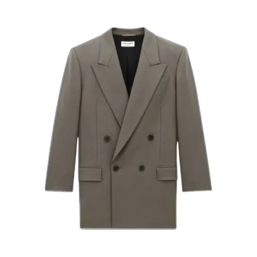 Saint Laurent Double-Breasted Oversized Jacket