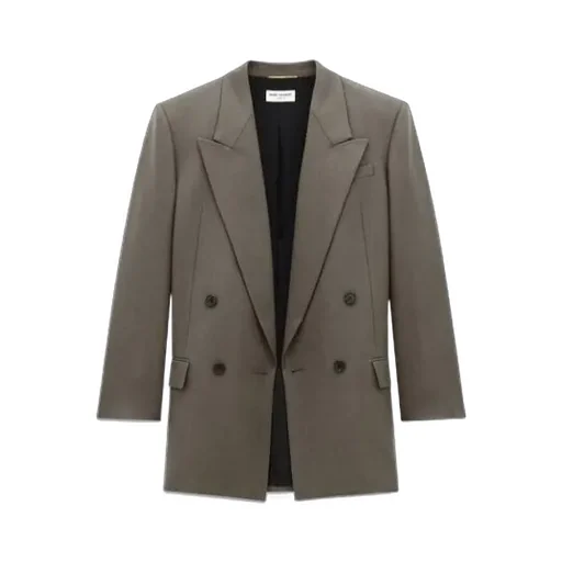 Saint Laurent Double-Breasted Oversized Jacket