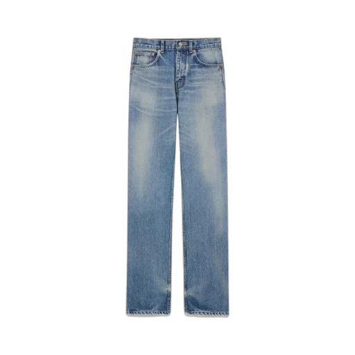Saint Laurent Benjamin Straight-Leg Denim Jeans