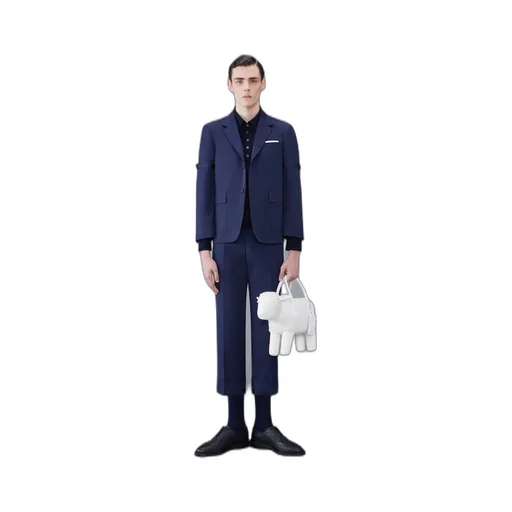 Thom Browne Rwb-Striped Long-Sleeved Polo Shirt