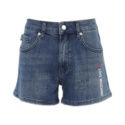 Logo Denim Shorts
