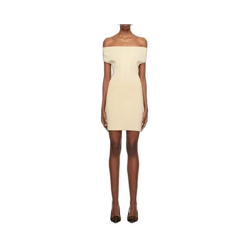 Jacquemus La Robe Cubista Off-Shoulder Dress